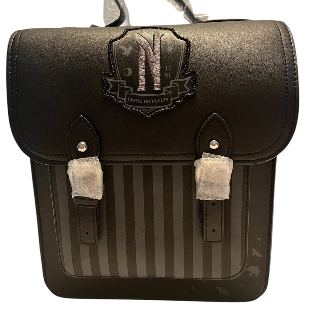 Wednesday Addams Family Buckle Backpack